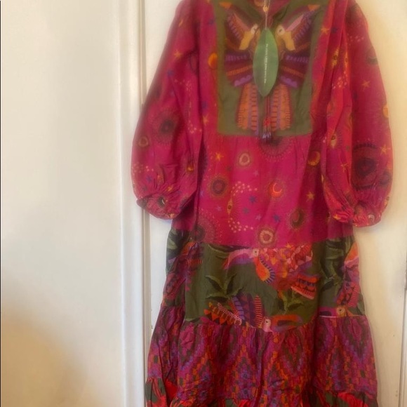 FARM Rio Mixed Prints Embroidered Yoke Maxi Dress - Picture 9 of 12